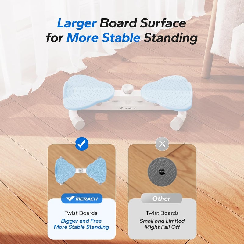 Merach Waist Twister Machine Exercise, Ab Twist Board with 300 lbs Weight Capacity, Abs Workout for Slim Waist and Core Ab Exercise, Noiseless Home Gym Equipment for Women Men - Image 4